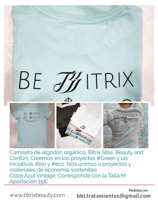 Camiseta Bitrix Luxury Sostenible. Azul. Talla M. Materiales que mejoran nuestra presencia en el mundo.