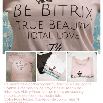 Camiseta Bitrix Beauty Luxury Sostenible. Rosa. Talla M